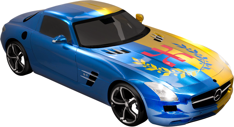 Le Drapeau National Kabyle voiture (alpha)